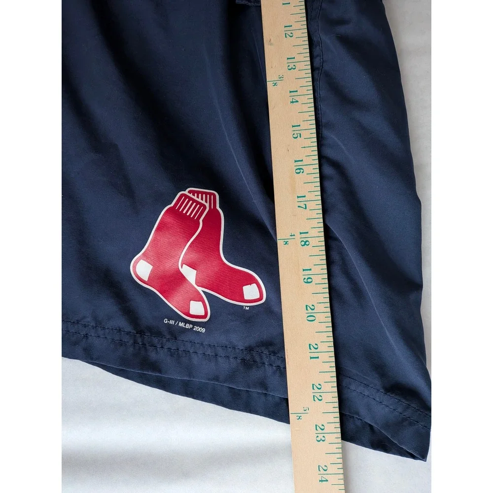 MLB Boston Red Sox Board Shorts Mens XL Navy Blue Floral Swim Trunks Cargo 2009